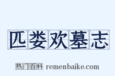 匹娄欢墓志是什么意思的图片